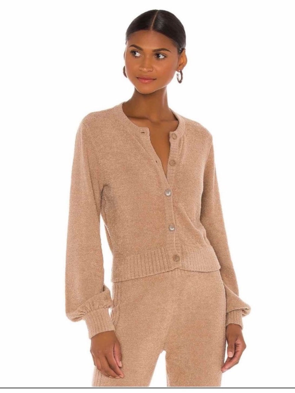 Spiritual Gangster Melody Beige Soft Cozy Cardigan Sweater - Picture 4 of 10